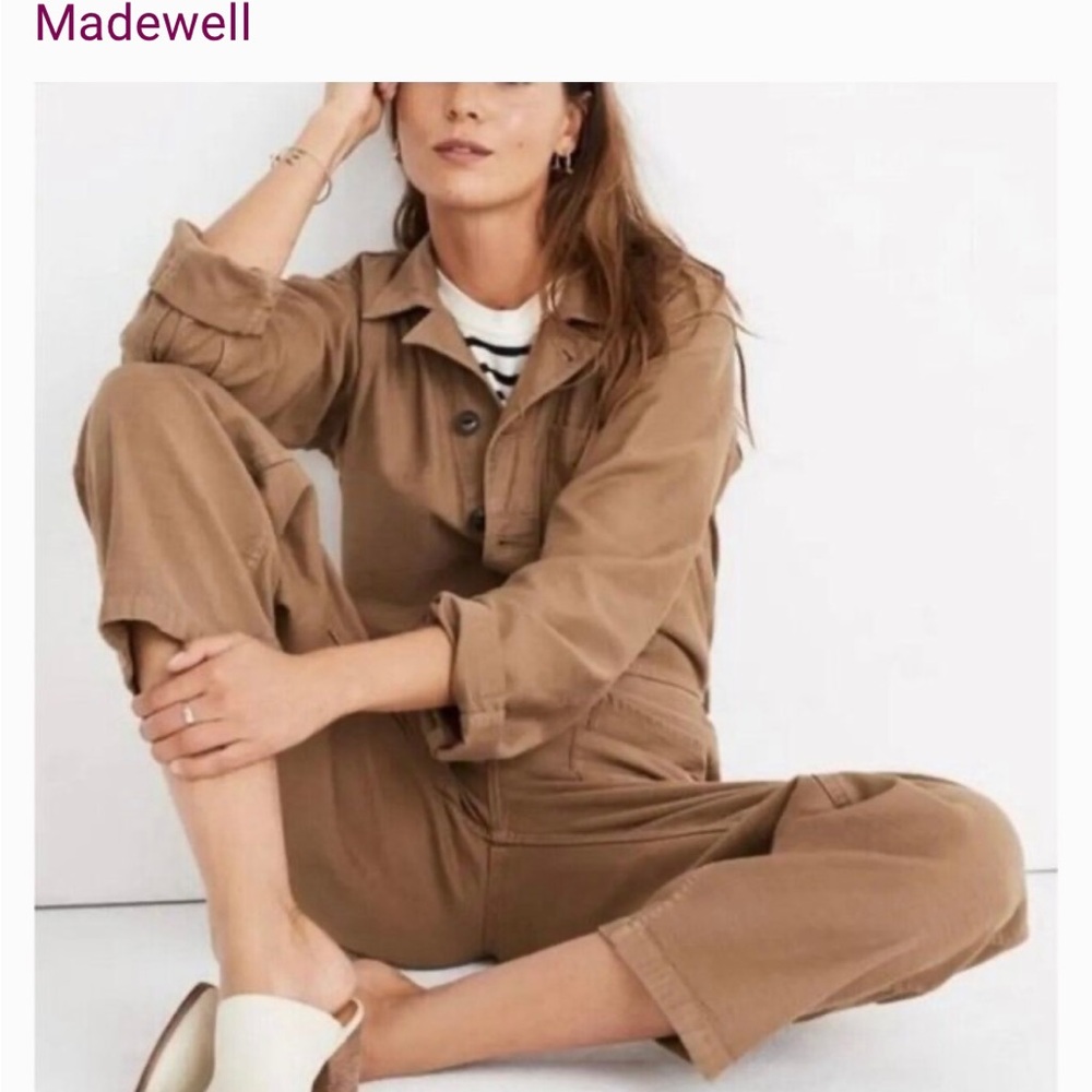 MADEWELL brown utility jumpsuit size small.  Never worn. Excellent condition.